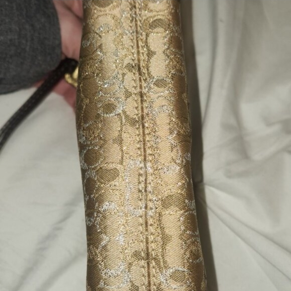 Coach Gold and Silver Clutch - Picture 4 of 9